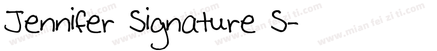 Jennifer Signature S字体转换